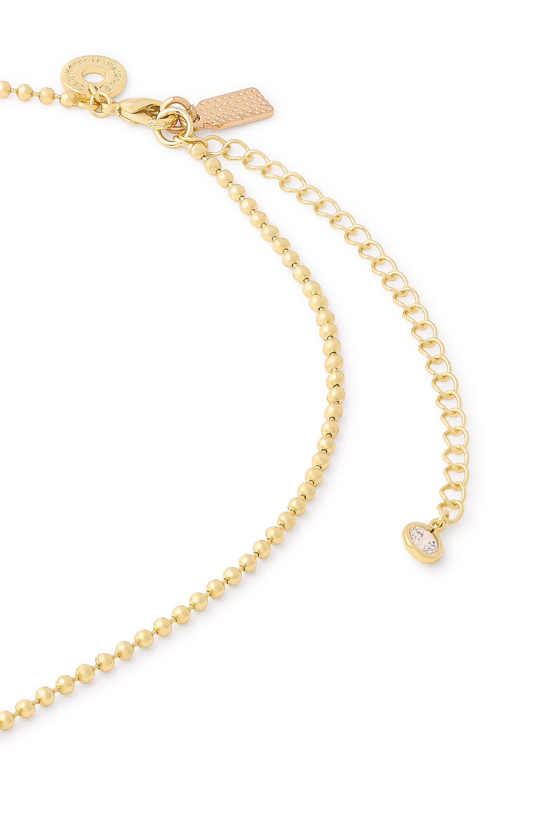 قلادة بدلاية مرصعة بأحجار زركونيا مكعبة