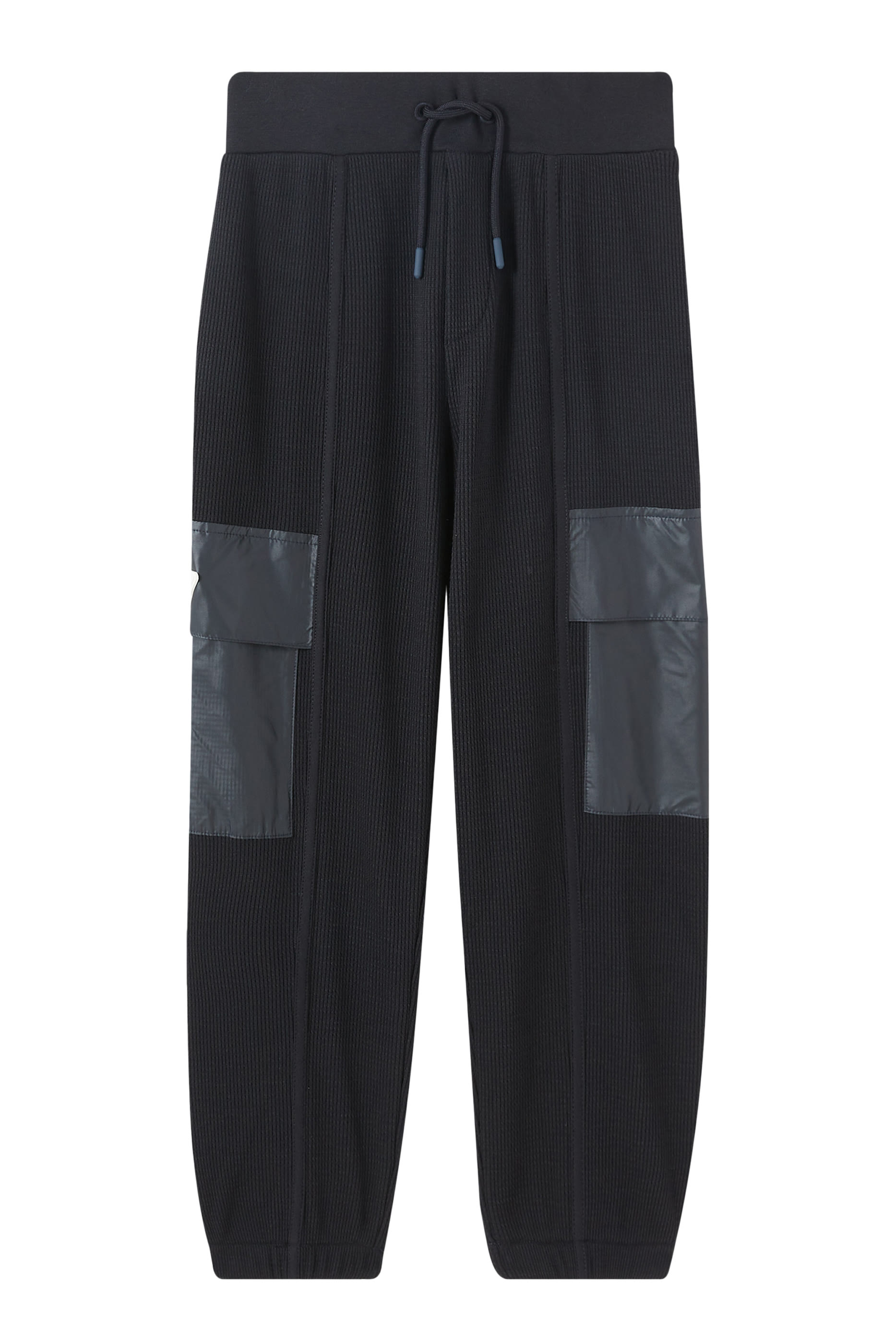 بنطال رياضي برباط تضييق قماش متشابك للأطفال