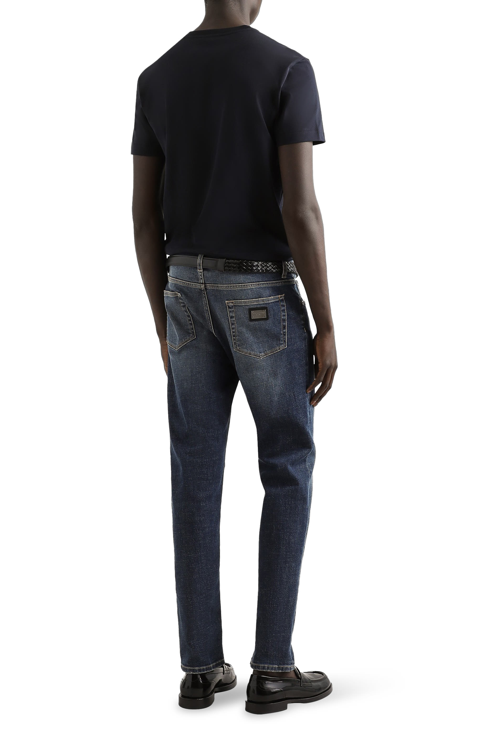 تيشيرت برقعة بتطريز شعار الماركة قطن