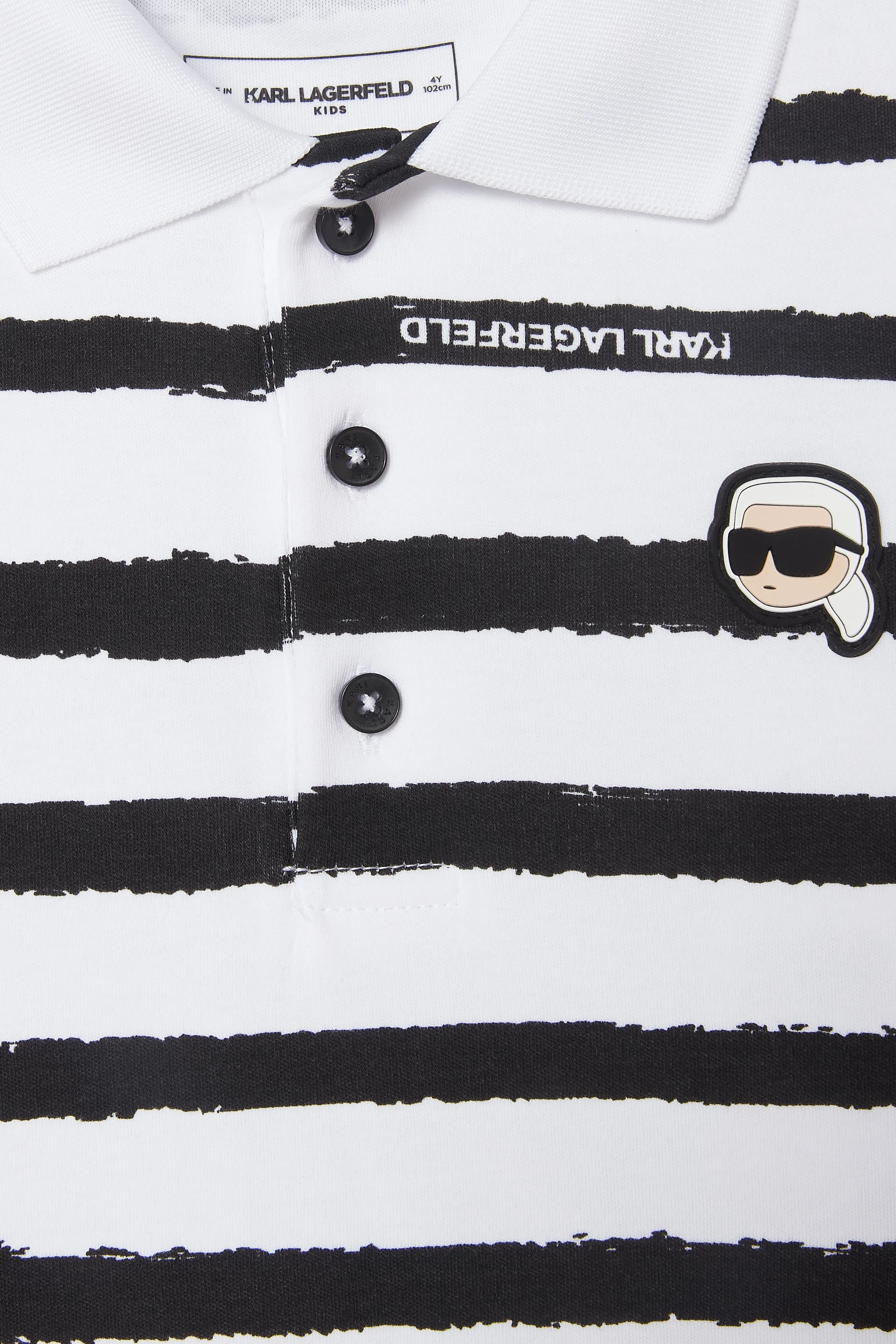 طقم شورت إيكونيك كارل مخطط للأطفال